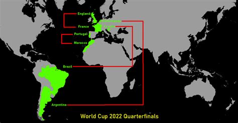 Worldcup 2022 quarterfinals : r/MapPorn