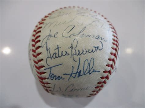 Detroit Tigers Team Signed Baseball Billy Martin Kaline Lolich