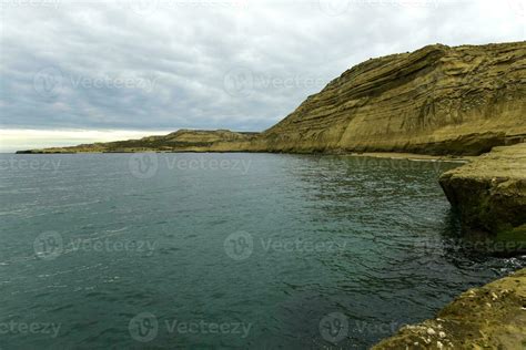 Coastal Landscape With Cliffs In Peninsula Valdes World Heritage Site