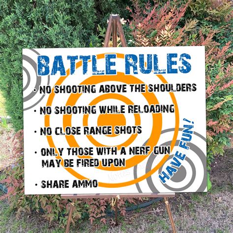 Dart Party Rules Dart Battle Party Decor Dart War Poster | Etsy