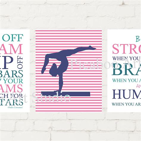 Gymnastics Wall Art Etsy