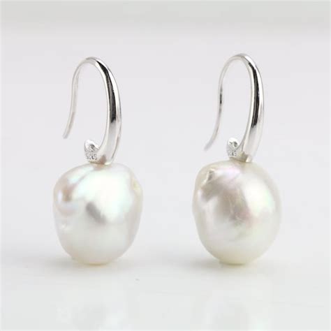 Baroque Pearl Earrings Etsy