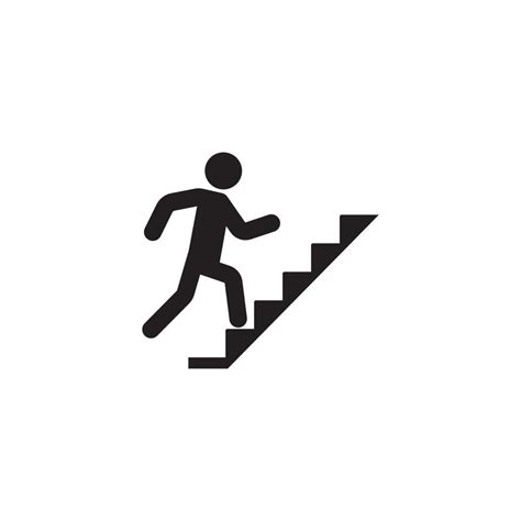 Icono De Subir Escaleras Vector En Vecteezy