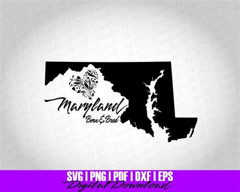 Maryland SVG, Maryland SVG File, Instant Download, Maryland Cut File ...