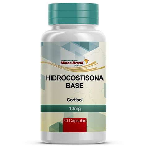 Hidrocortisona Base cortisol 10mg 30 Cápsulas Drogaria