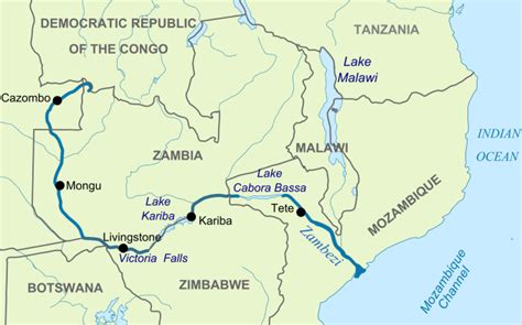 Zambezi River Map ~ AFP CV