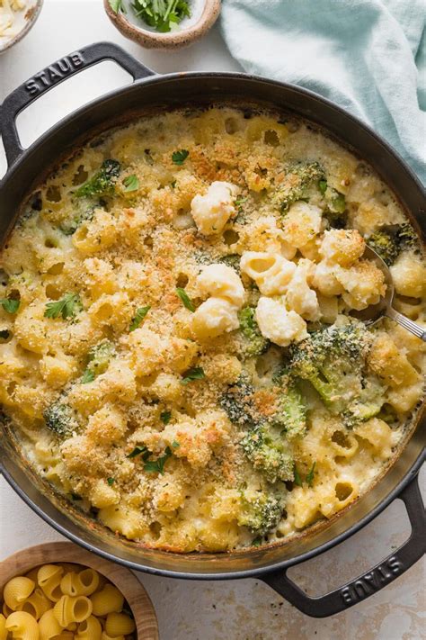 Baked Broccoli Mac And Cheese Nourish And Fete