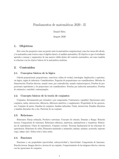 Fundamentos De Matem Ticas Pdf Proposición Conjunto Matemáticas