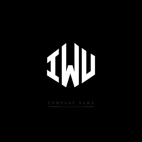 IWU letter logo design with polygon shape. IWU polygon and cube shape ...