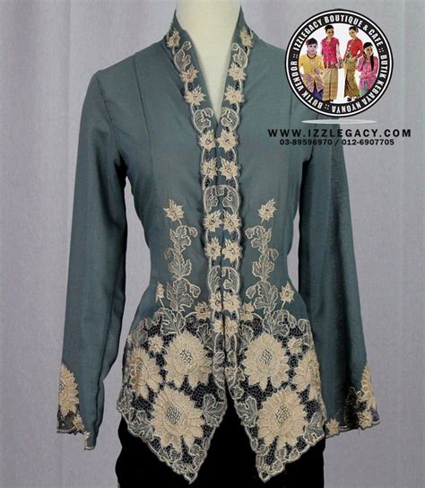 Kebaya Nyonya Kelabu KNP1601 Kebaya Nyonya Ready Stock RM135 00