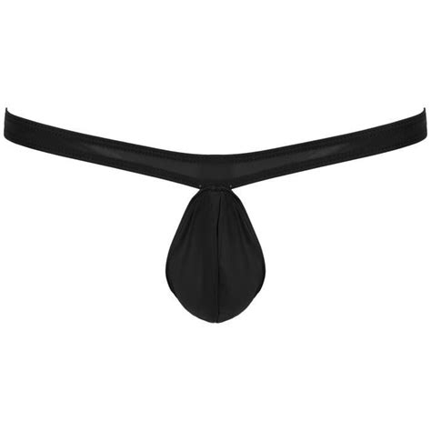 Iixpin Homme String Sexy Slip Soie Glacé Bulge Pouch Respirant Sous vêtement Élastique Lingerie