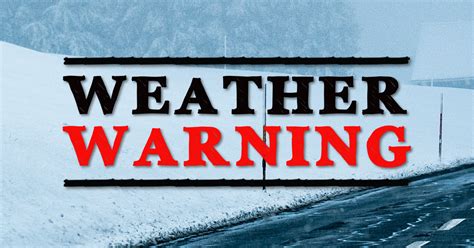 Weather Warning Alerts About Rain Snow Cold Weather Hypothermia