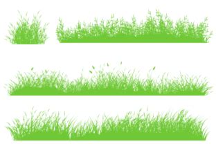 Grass And Bush Ground Grassy Silhouette Graphic By Cyudeshbuhu