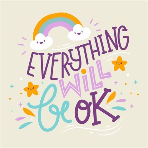 Free Vector Everything Will Be Ok Lettering In 2024 Hand Lettering