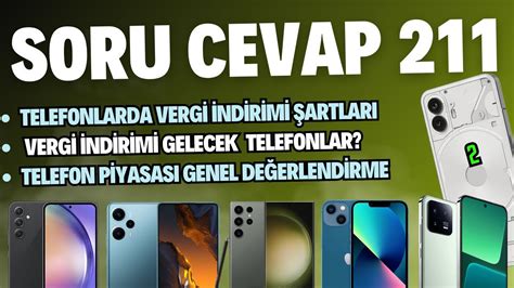 Soru Cevap 211 Telefonlarda vergi indirimi şartları Telefon