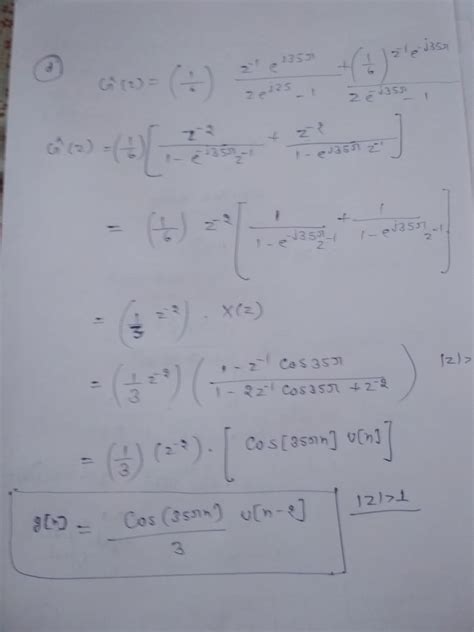 Solved Use The Z Transform Tables Of One Sided Z Transform Transform