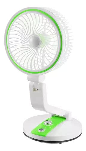 Ventilador Plegable Recargable Con Luz Led Portatil 360 Meses Sin