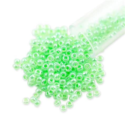 Miyuki Round Rocaille Seed Bead Ceylon Light Green Michaels