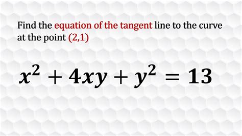 Equation Of The Tangent To A Hyperbola YouTube