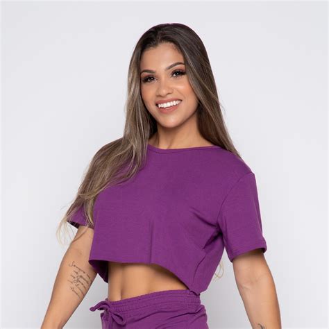 Cropped Moletinho Roxo Ava Fitness