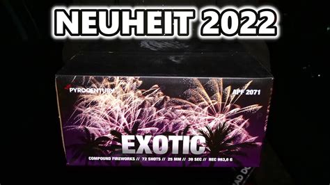 72 Schuss EXOTIC Pyrocentury TOP VERBUND 𝟰𝗞 JJFireworks YouTube