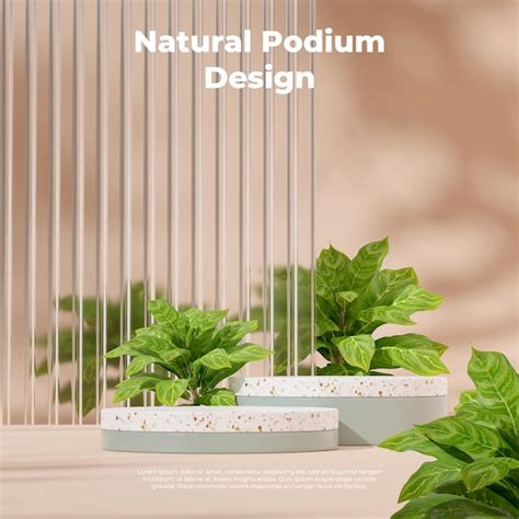 Premium PSD 3d Render Template Terrazzo Podium For Mockup In Square