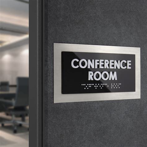 Meeting Room Sign Stainless Steel Door Plate — Modern Design Bsign