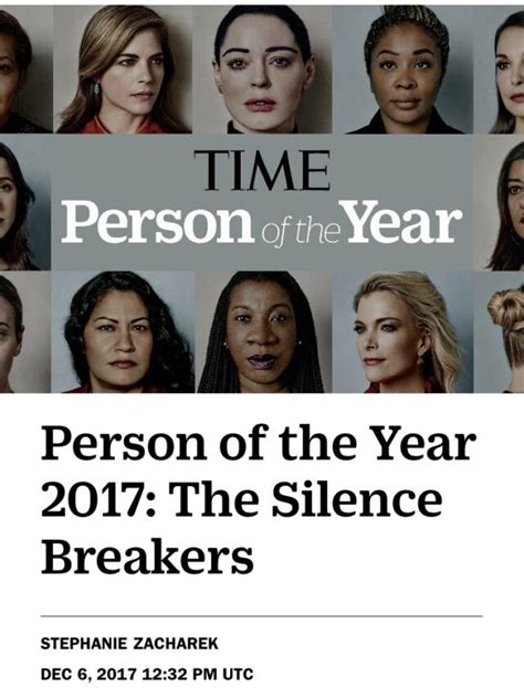 Time Magazine Names The Silence Breakers As 2017s Person Of The Year