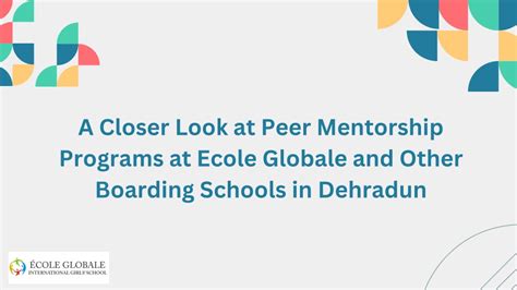 PPT A Closer Look At Peer Mentorship Programs At Ecole Globale And