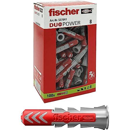 Fischer Lot De Chevilles Duopower X Mm Pour Mur Plein Brique