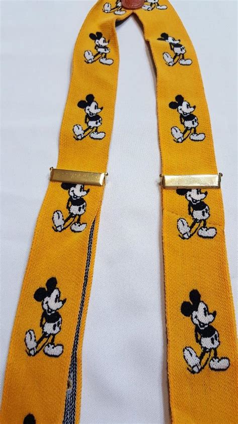 Mickey Mouse Suspenders 1980s Walt Disney Jg Hook Vintage West Germany Adult V 1945556030