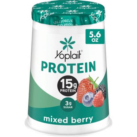 Yoplait Protein Mixed Berry Yogurt Cultured Dairy Snack Cup 5 6 Oz