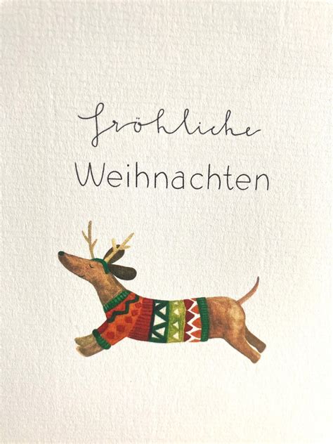 Weihnachtskarte Dackel Weihnachtskarte Weihnachtskarte Handgemacht