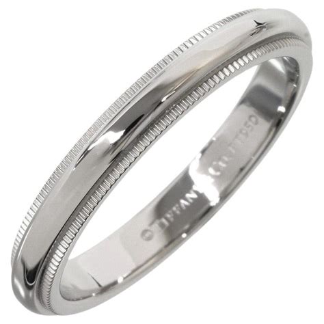 Tiffany And Co Together Platinum Double Milgrain Wedding Band Ring 6 For Sale At 1stdibs