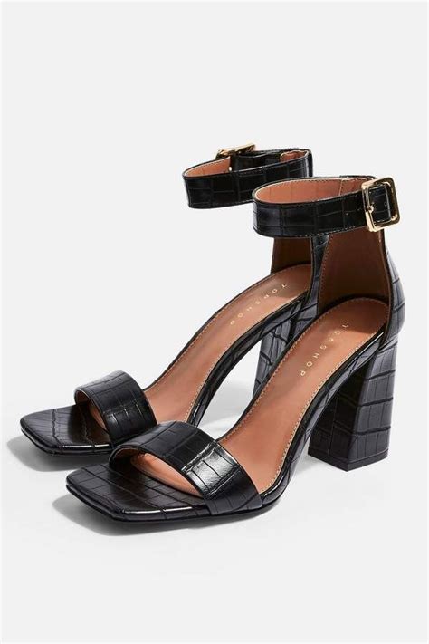 Topshop Suki Block Heel Sandals Sandals Heels Black Sandals Heels