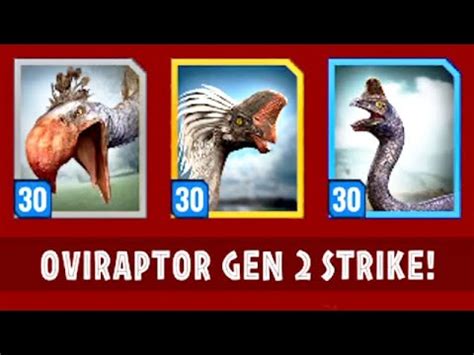 Level Oviraptor Gen Boss Epic Strike Jurassic World Alive Youtube