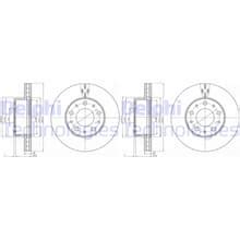 2X DELPHI BREMSSCHEIBEN VORNE 280mm BELÜFTET PASSEND FÜR CITROËN JUMPER