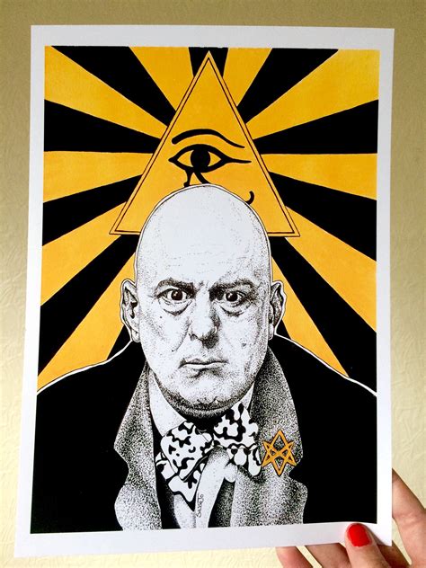 Aleister Crowley Art Print Occult art witchy art dark art | Etsy