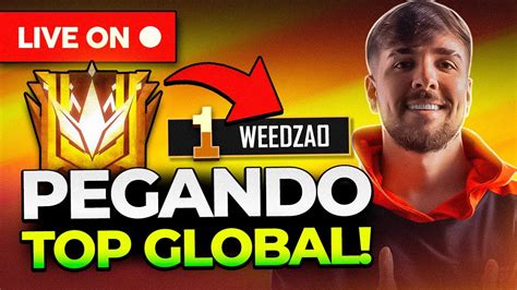 PEGANDO TOP 1 GLOBAL WEEDZAO AO VIVO FREE FIRE FLUXO TWO9 LOUD