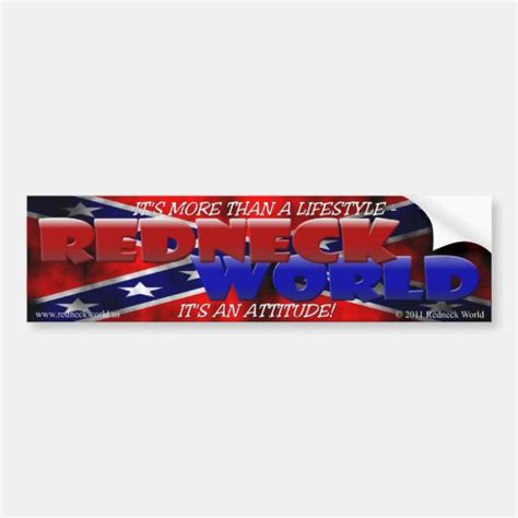 Redneck World Car Bumper Sticker Zazzle