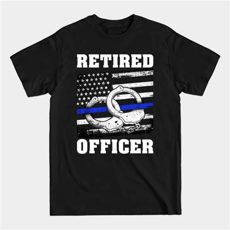 Retired Police Officer Proud Patriotic Officer American Flag Retired