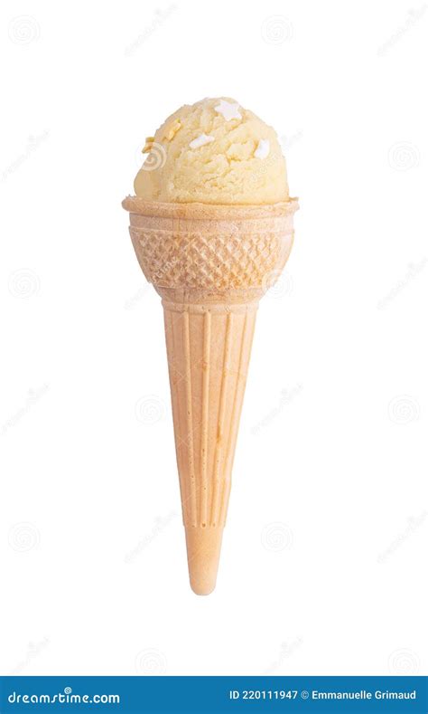 Vanilla Ice Cream Cone Stock Image Image Of Taste Creamy 220111947