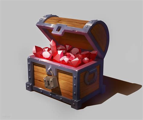 ArtStation Treasure Chest Dmitriy Denisov Game Ui Design Prop