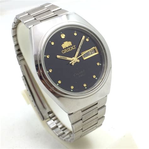 Vintage Men S Orient Crystal Jewels Automatic Dd Mm Japan Wrist