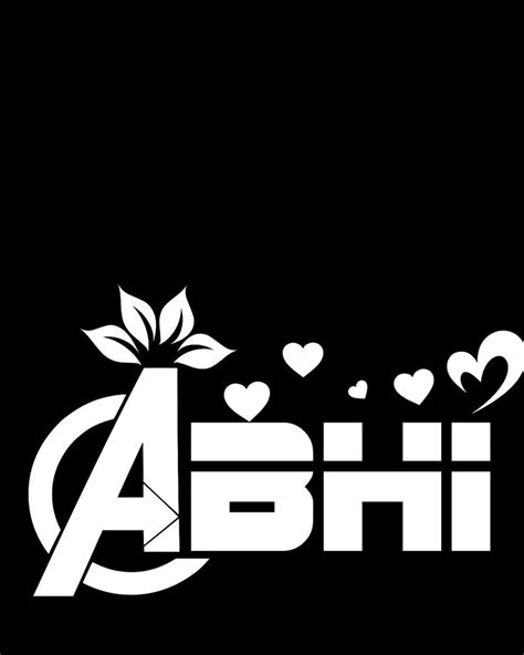 Abhi Name Text PNG