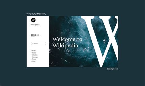 Wikipedia. Web design on Behance
