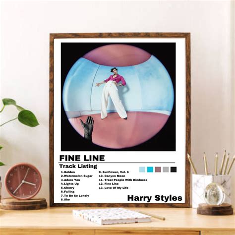 Harry Styles Fine Line Album Cover Music Print Album Print T For Her Album Cover Poster Wall