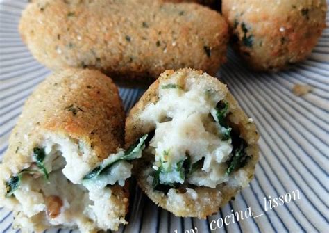 Croquetas De Espinacas Roquefort Y Nueces Receta De Hoy Cocina Lisson