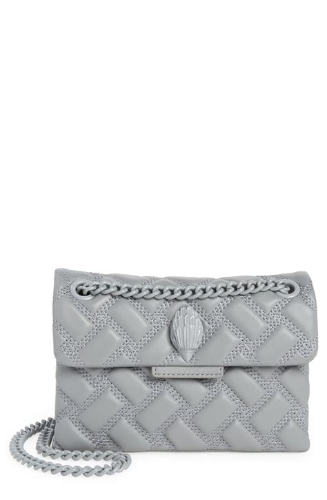 Kurt Geiger Mini Kensington Drench Leather Crossbody Bag In Grey At Nordstrom Rack In Gray Lyst