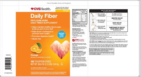 Cvs Health™ Natural Daily Fiber 100 Natural Psyllium Husk Orange